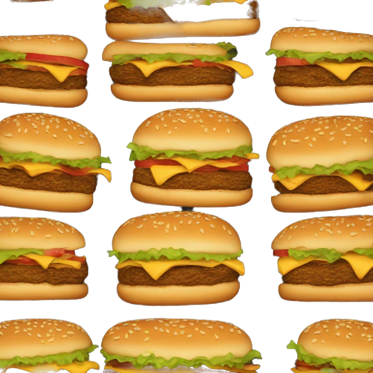 yum burger on black background emoji