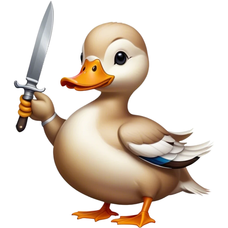 Knife-Wielding Duck emoji