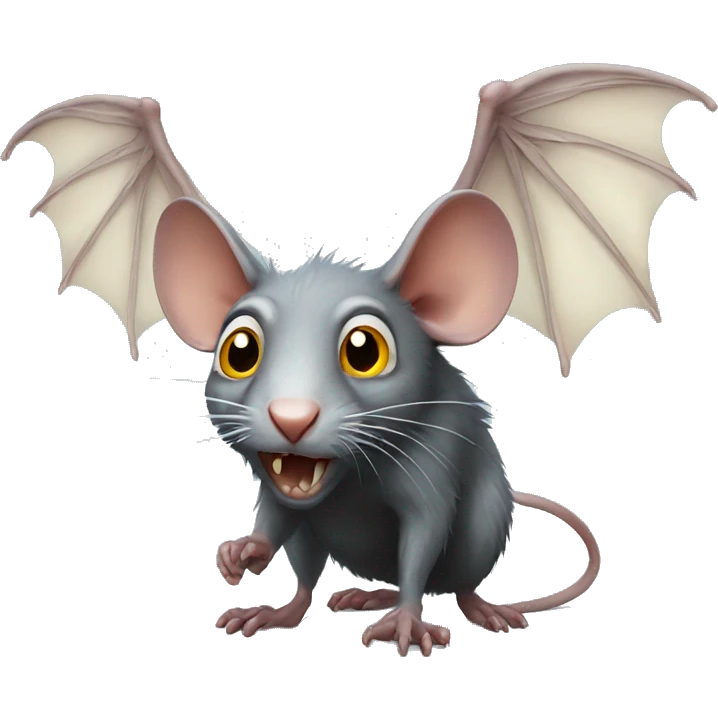 scary giant rat with wings emoji