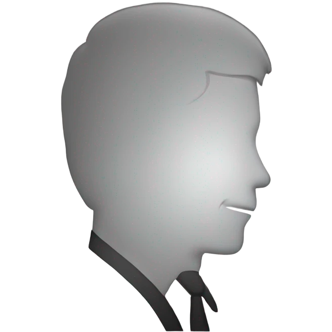 silhoutte of man speaking emoji
