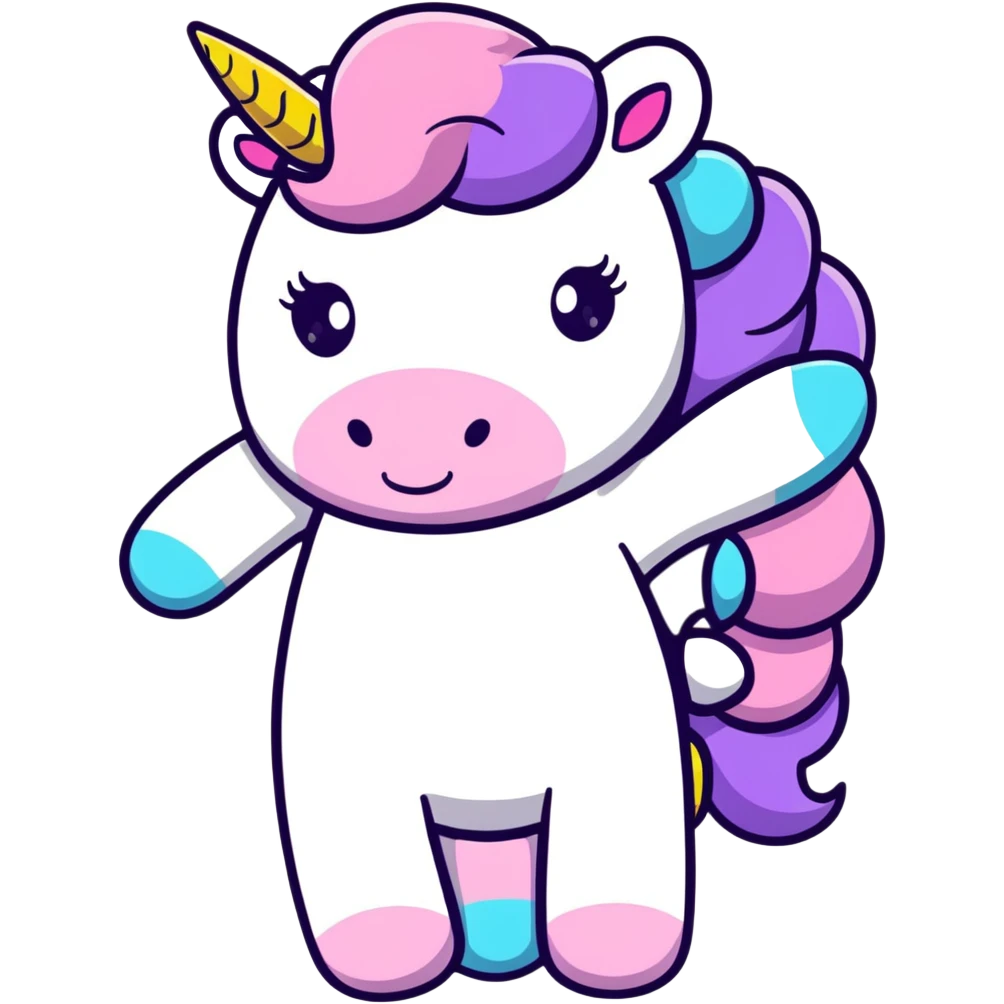 very interested unicorn emoji