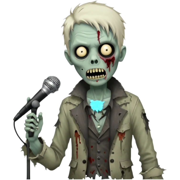 Zombie singer  microphone  emoji