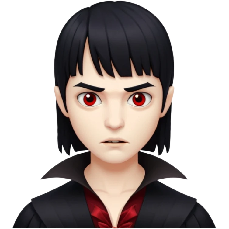 quero a foto de uma vampira com franja de cabelo preto emoji