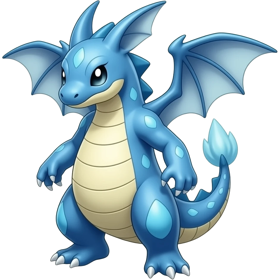 Shiny Lapras-Dragonair-Amaura-Pokémon-Fakémon-fusion-hybrid-creature emoji