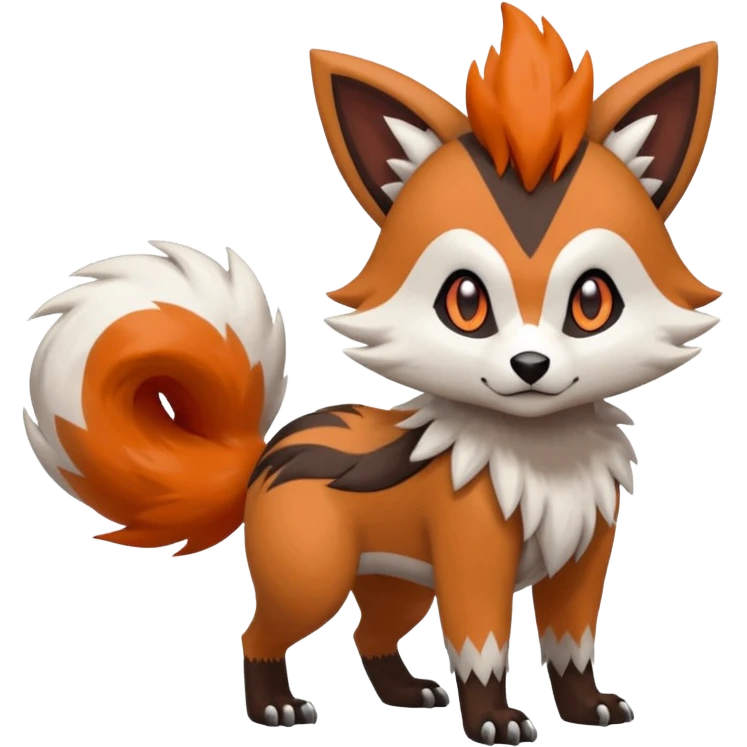 Meloetta-Rocruff-Furret-Obstagoon-Lycanroc-Pokémon-Fakémon-fusion-hybrid-creature emoji
