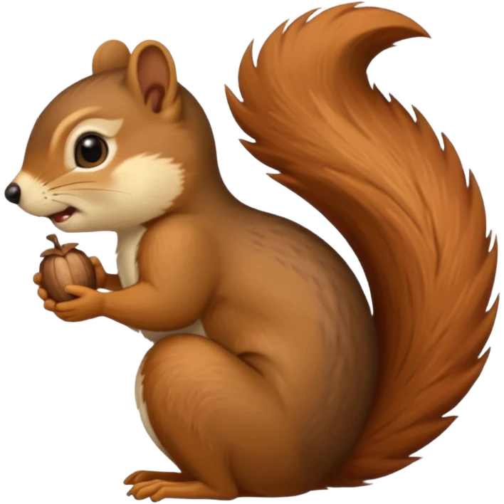 Long toothed squirrel swallows acorn, sleep emoji
