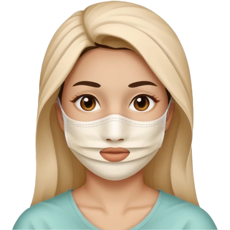 women beauty facial paper mask emoji