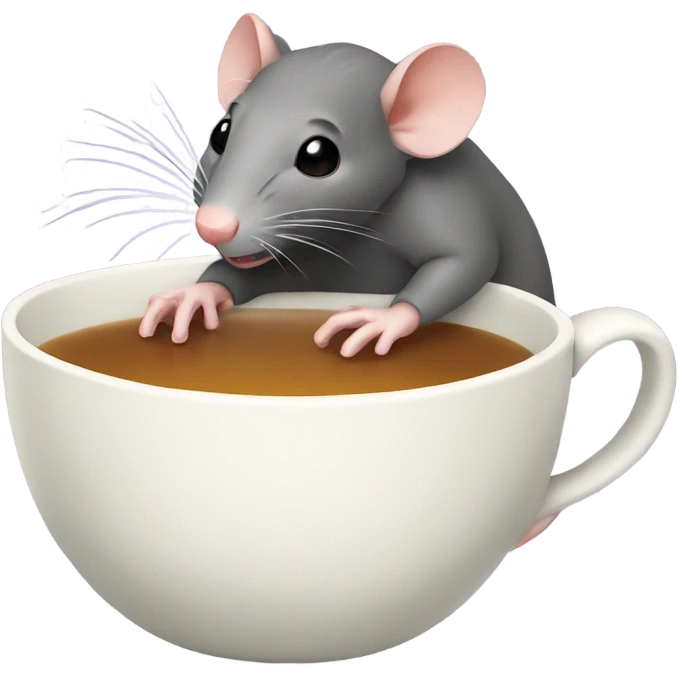 Rat drinking tea  emoji