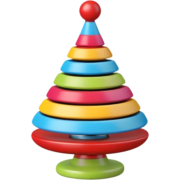 colorful spinning top toy, no face emoji