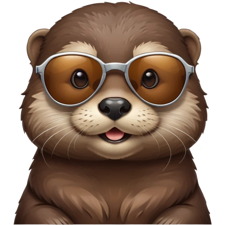cute otter with sunglasses  emoji