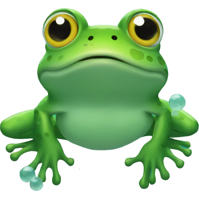 Frog under the water  emoji