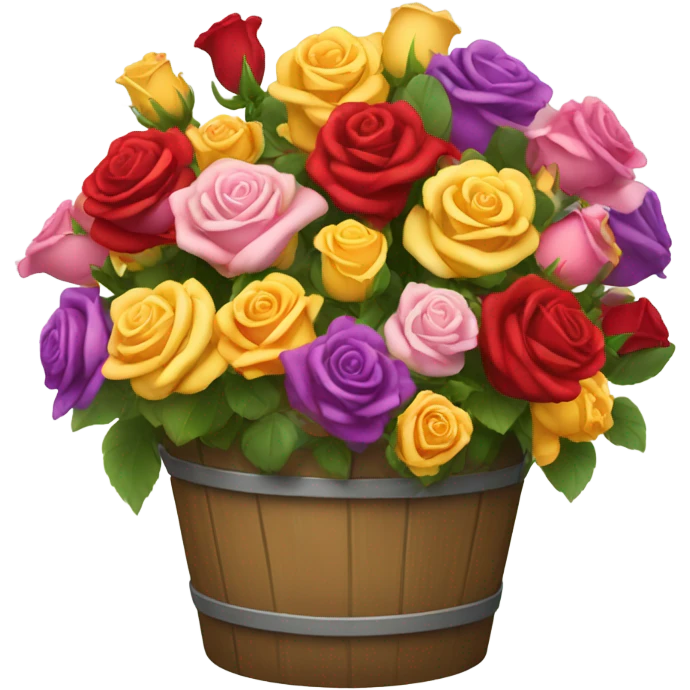Rose bucket emoji