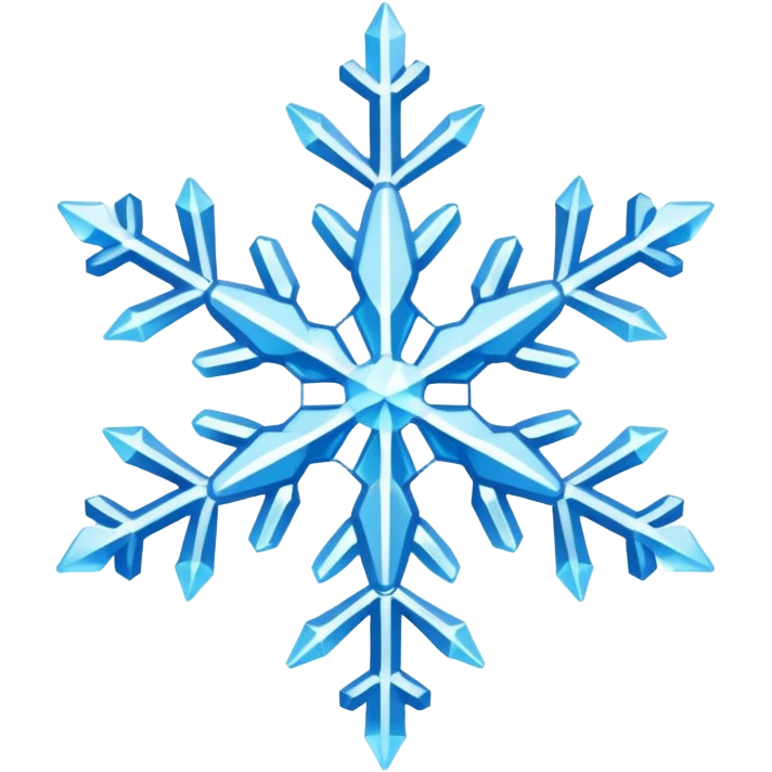Sky blue snowflake emoji