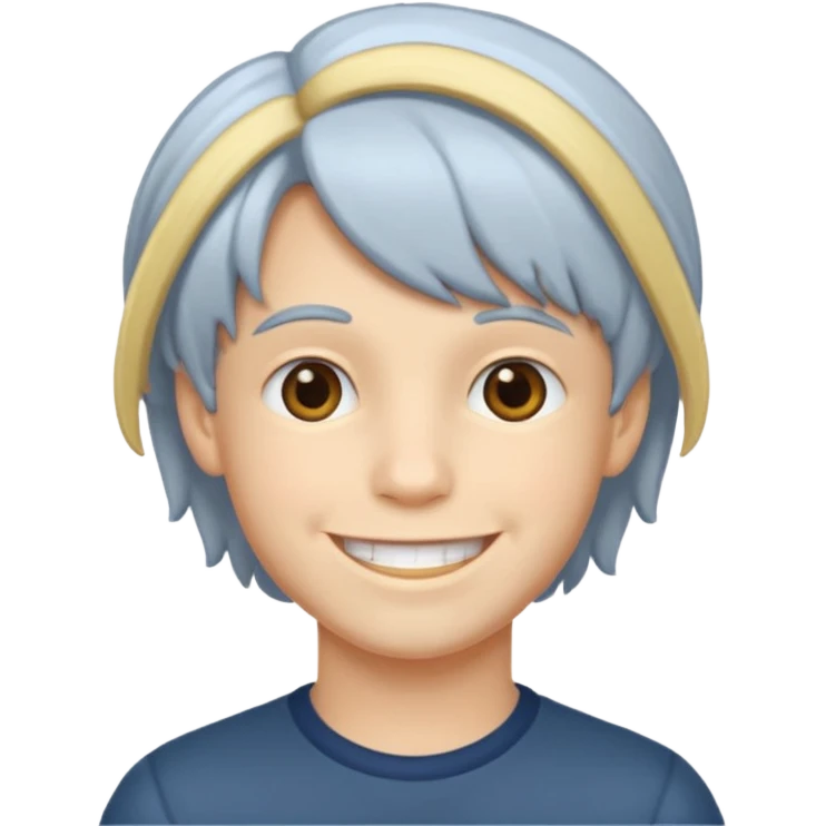 Make the girl in the middle a boy with a wig on emoji