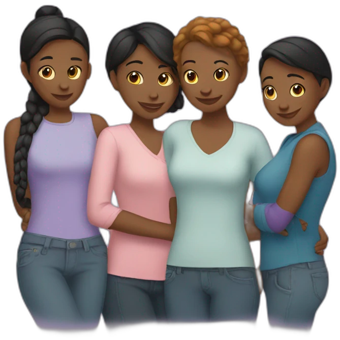 lesbian throuple emoji