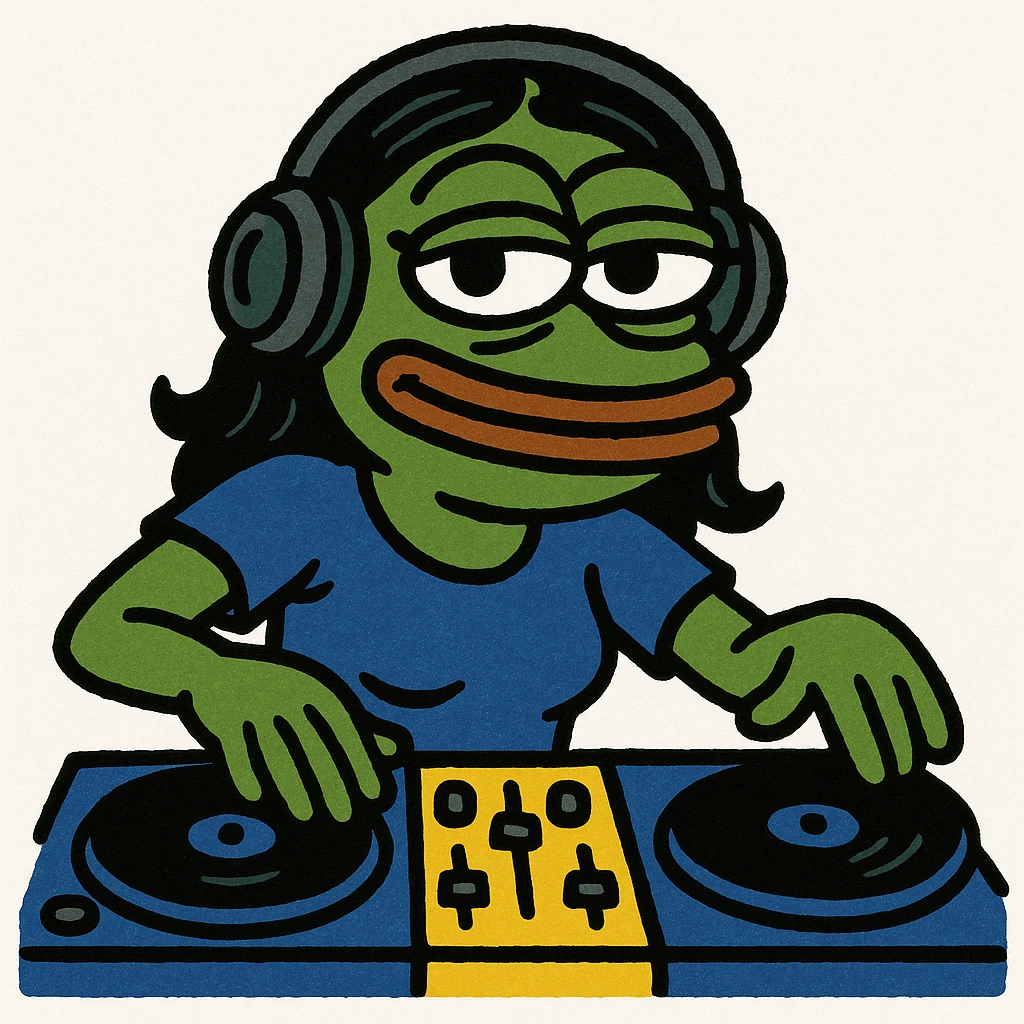 girl playing DJ set emoji