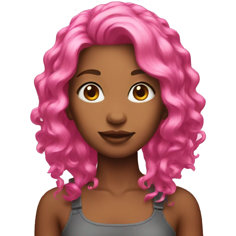 Pink hair  emoji