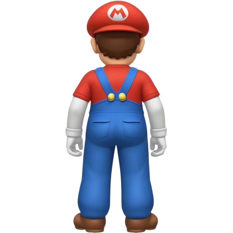 back view of super mario with huge massive asscheeks  emoji
