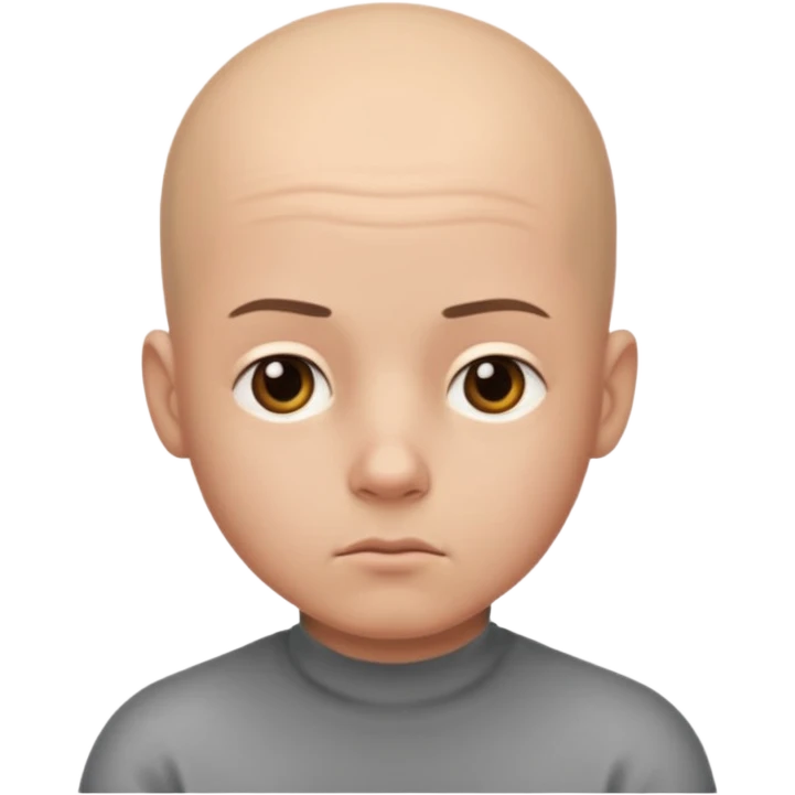 bald boy in thought emoji