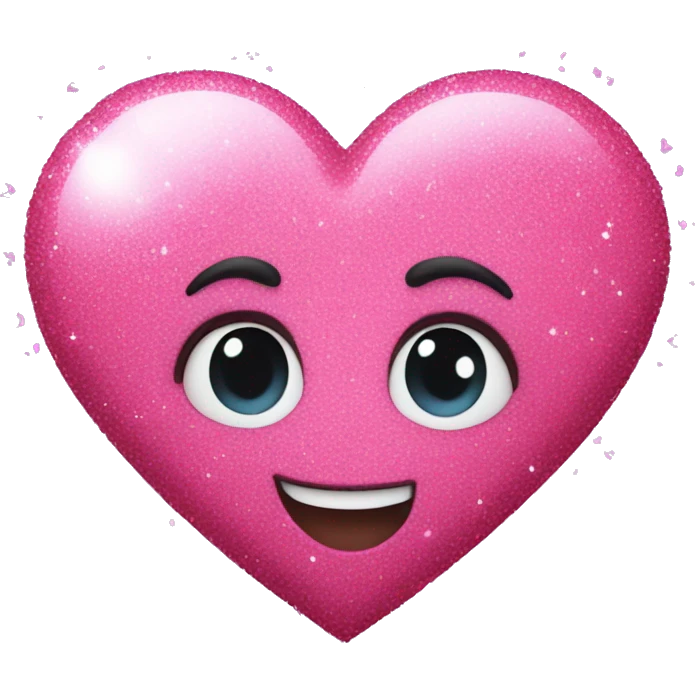 pink heart with glitter emoji