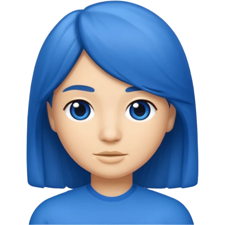 Memoji cabello azul emoji