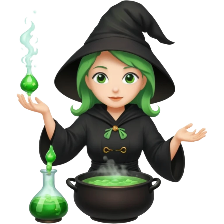green witch cooking potion emoji