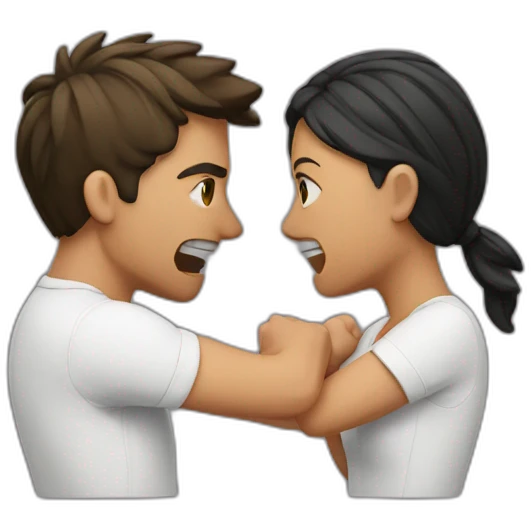 Couple fighting emoji