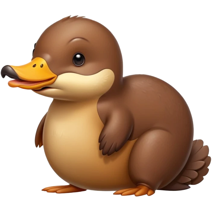 cute platypus with duck bill and beaver tail emoji