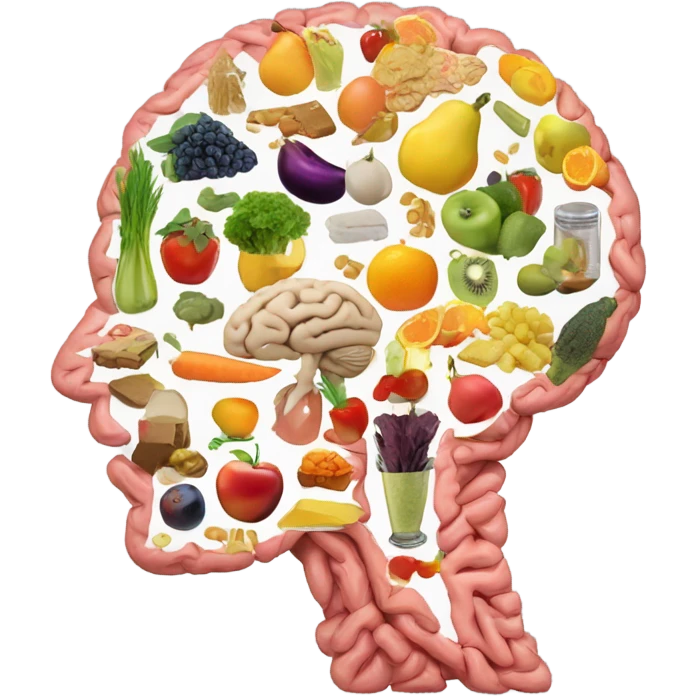 Brain thinking of food emoji
