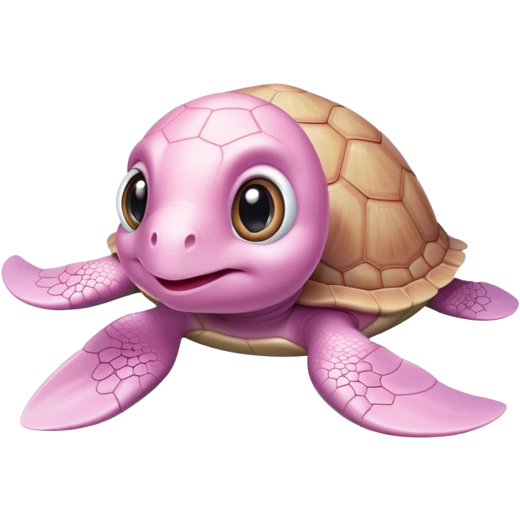 light pink baby turtle with big cute eyes emoji