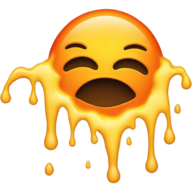 Melting sun emoji