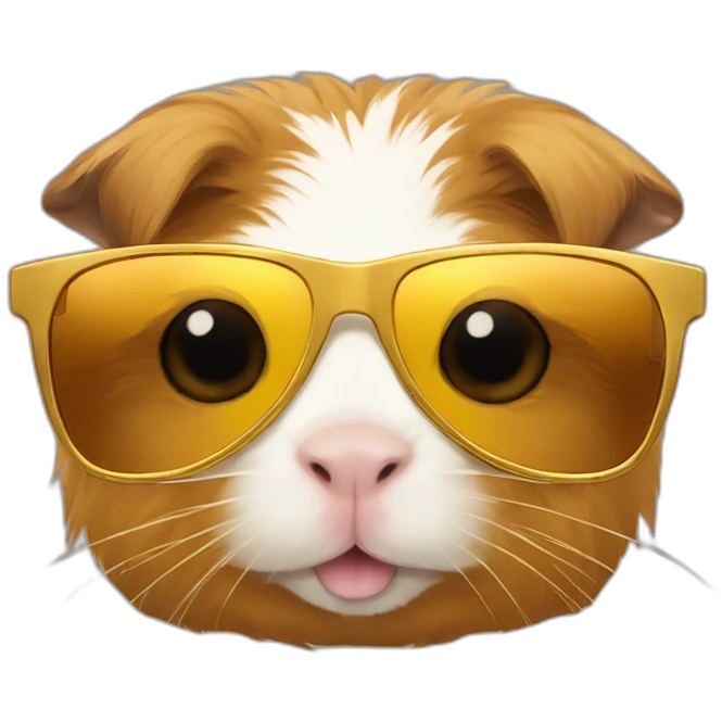 Golden abyssinian guinea pig sunglasses emoji