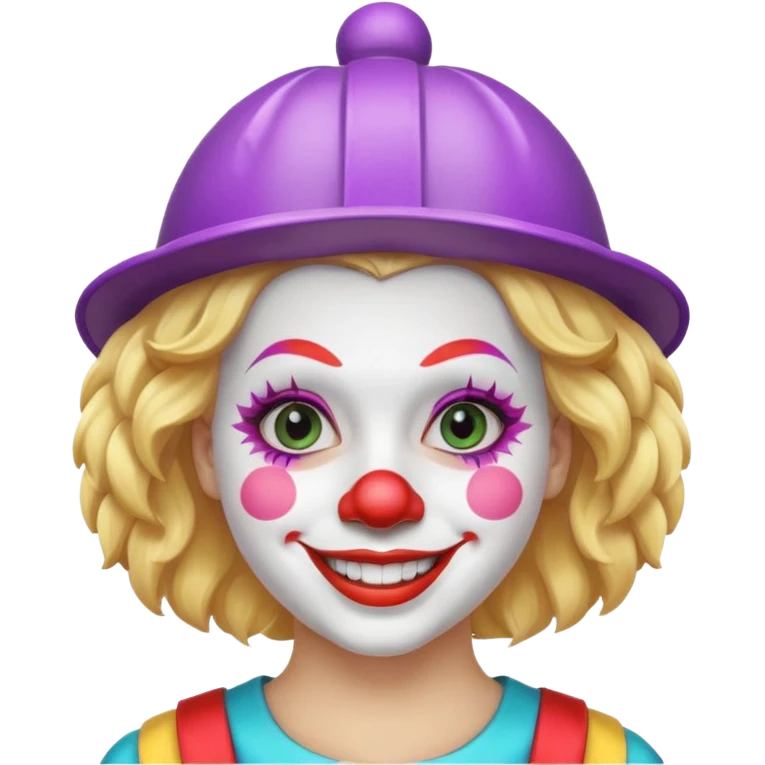 blonde clown with helmet emoji