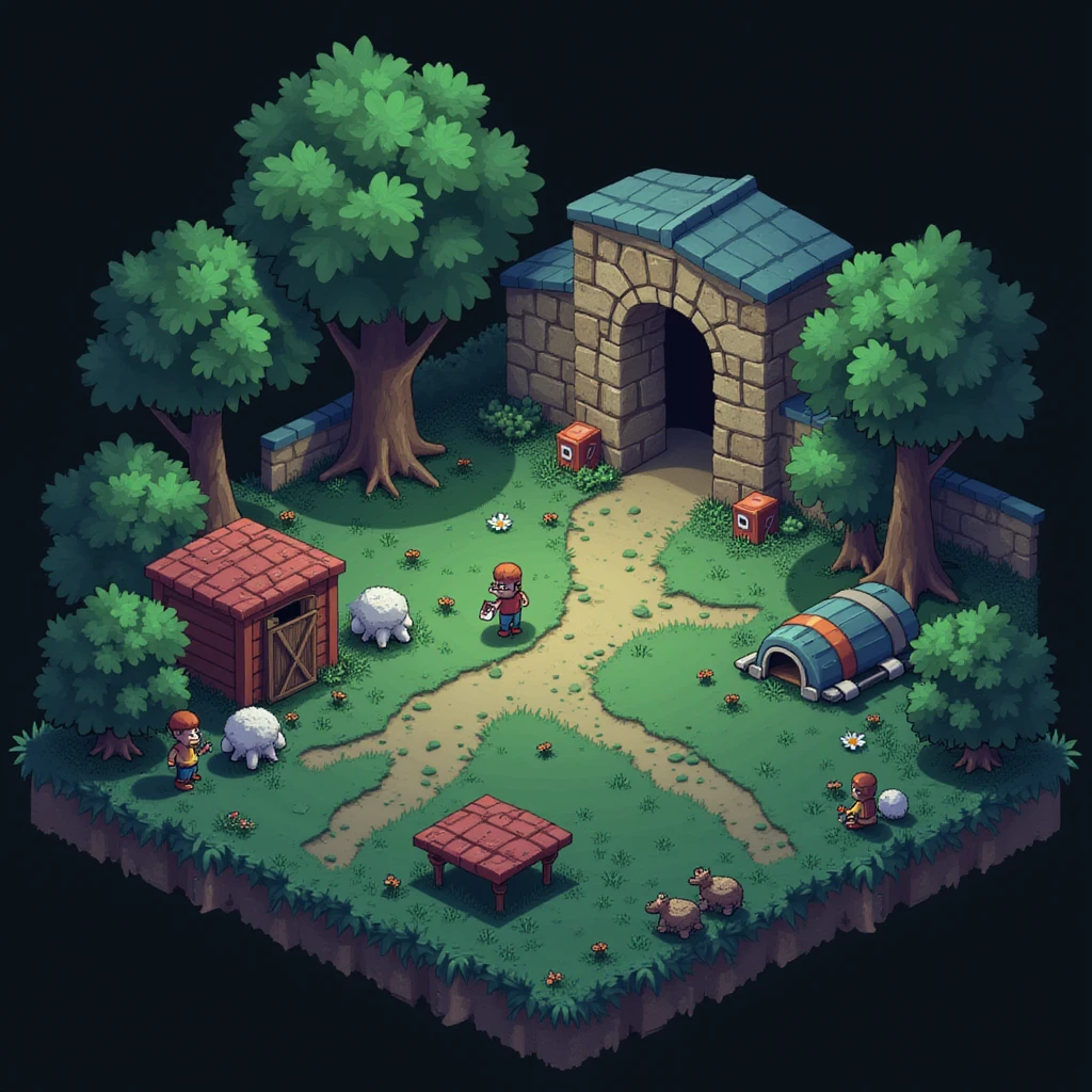  a screenshot of a location from the map "the farm" in the videogame "arena breakout: infinite" 
The image contains no text whatsoever. emoji