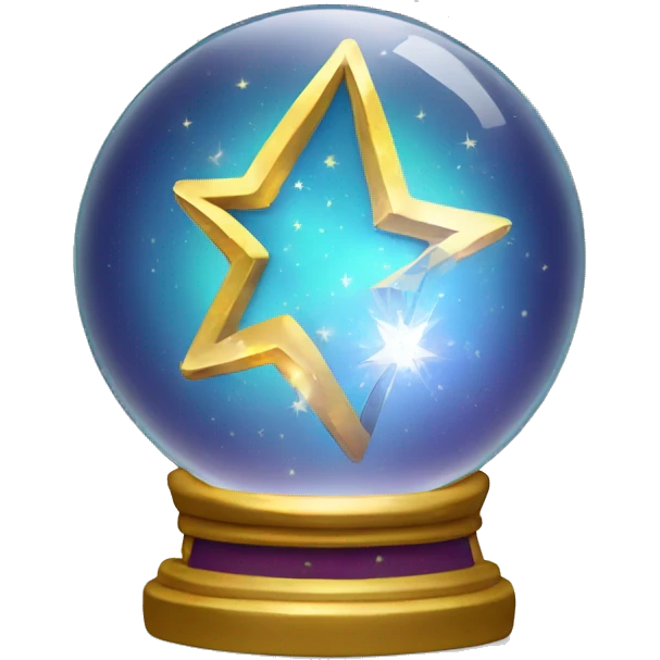 Crystal ball with a golden star emoji