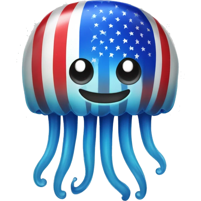 jellyfish with USA flag emoji