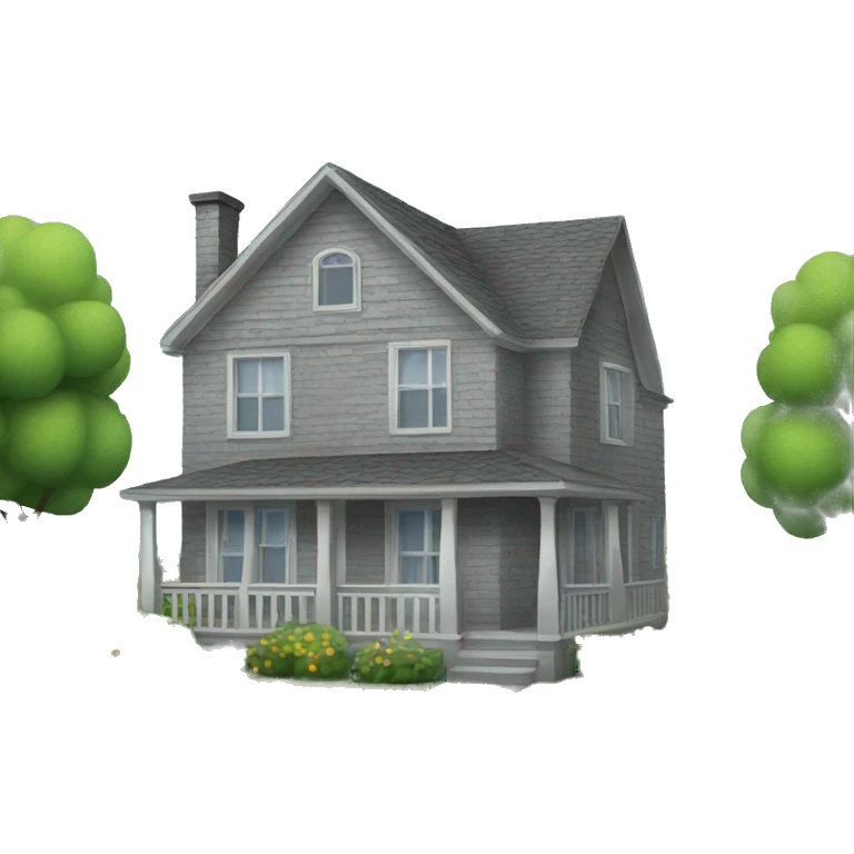 Gray house emoji
