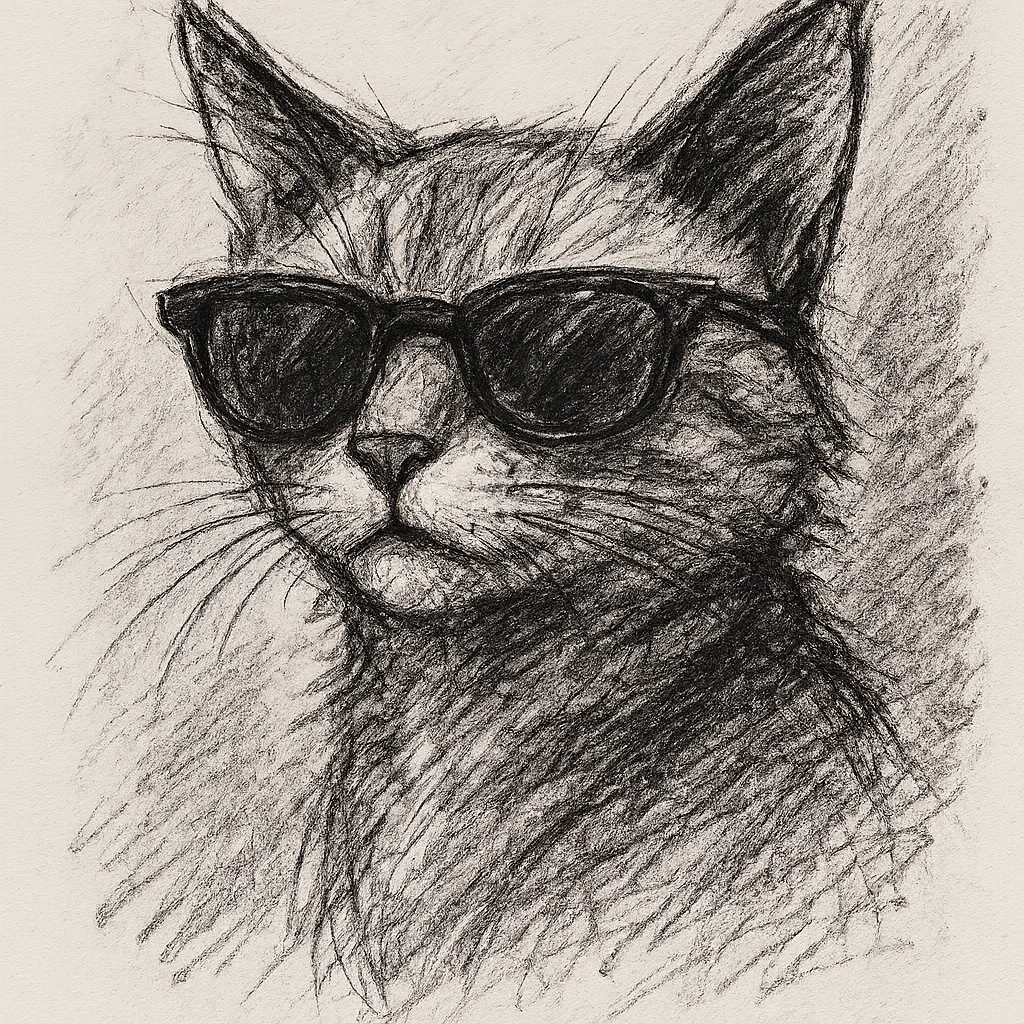A cat wearing sunglasses emoji
