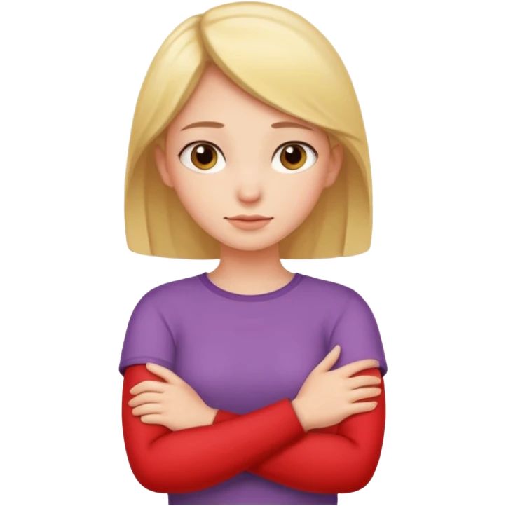 arms crossed around neck girl emoji  emoji