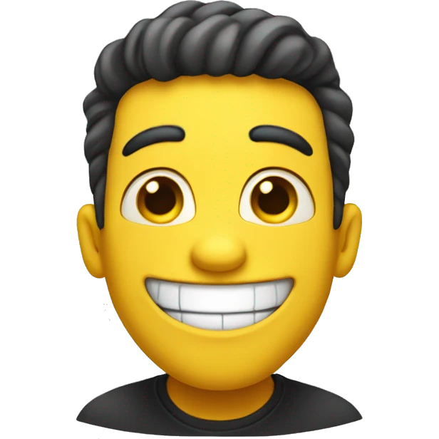 yellow emoji smiling very big goofy emoji