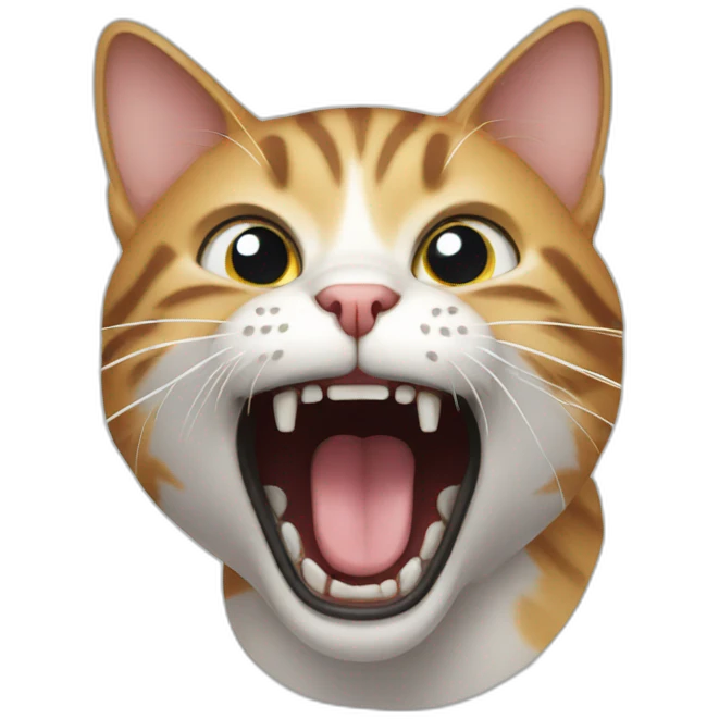 cat screaming emoji