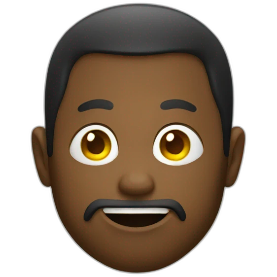 Bold man eating banana emoji