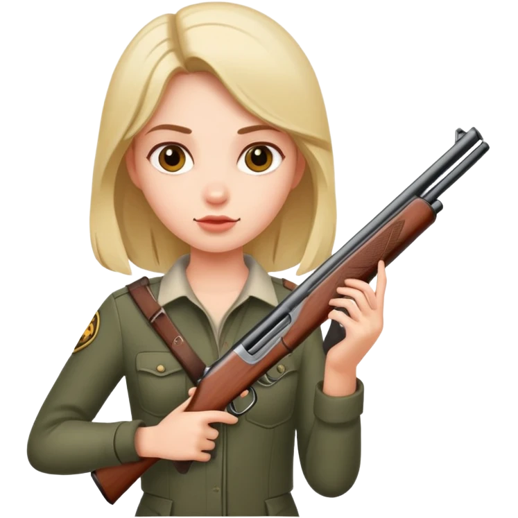 A girl holding a shotgun emoji