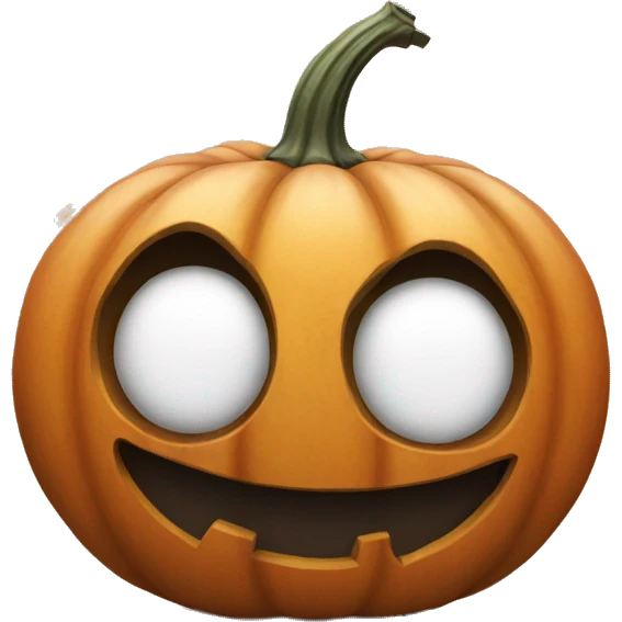 pumpkin with no face emoji