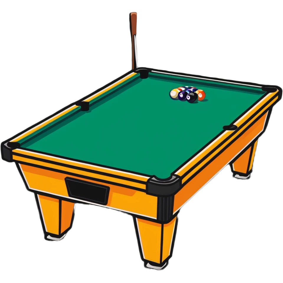 pool table with cue balls emoji