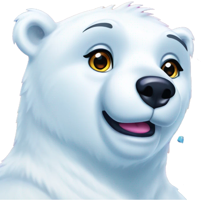 lisa frank polar bear full emoji