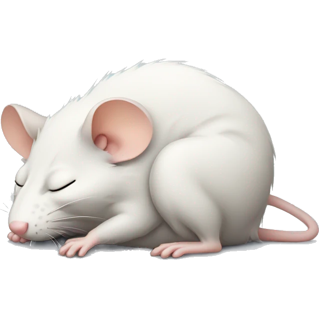 sleeping unhappy rat emoji