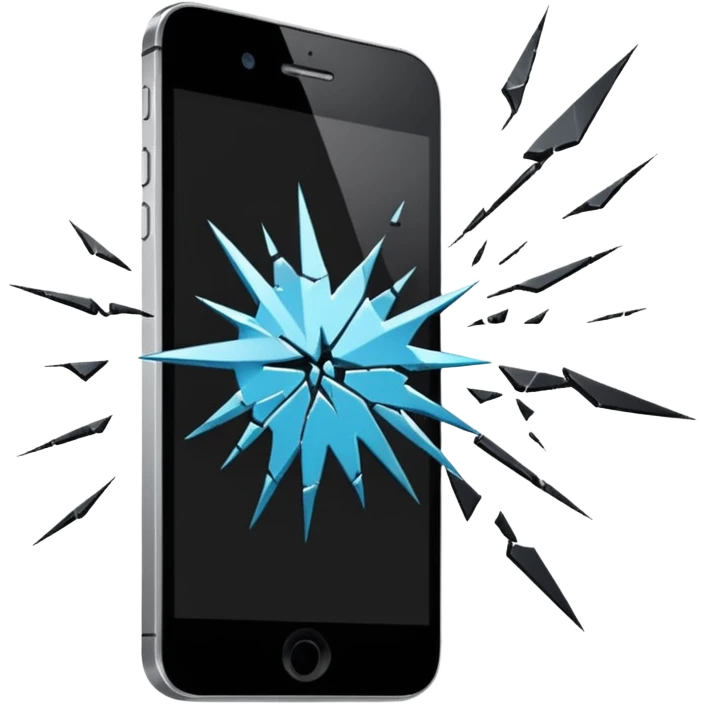 cracked phone screen emoji