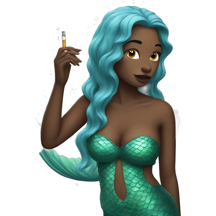 Mermaid with cigarette  emoji