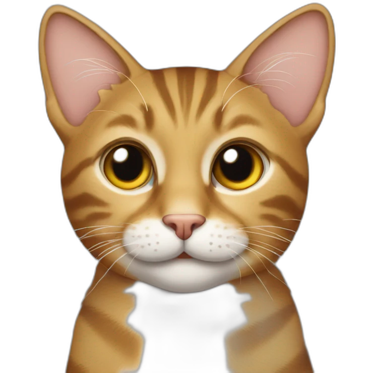 Tabby cat with big ears emoji
